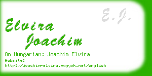 elvira joachim business card